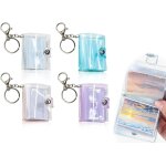 Lot de 4 mini porte - cls album photo, petit classeur portable personnalis, ide cadeau pour stocker ...