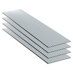 Lot 4 pi�ces - panneau acoustique - gris cuir - feutrine noir - 240x60x1. 1cm