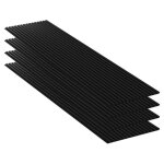 Lot 4 pi�ces - panneau acoustique - noir mat - feutrine noir - 240x60x1. 1cm