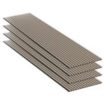 Lot 4 pi�ces - panneau acoustique - noyer - feutrine noir - 240x60x1. 1cm