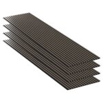 Lot 4 pi�ces - panneau acoustique - noyer fonc� - feutrine noir - 240x60x1. 1cm