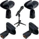 Lot de 4 pieds de micro, supports de microphone universels avec vis mâle 1, 5 cm vers femelle 0, 95 cm ... Lot de 4 pieds de micro, supports de microphone universels avec vis mâle 1, 5 cm vers femelle 0, 95 cm ...