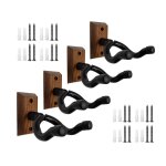 Lot de 4 supports muraux pour guitare acoustique, electrique, basse et banjo