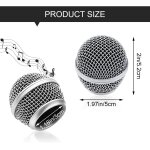 Lot de 4 têtes de microphone de rechange en maille d'acier avec mousse intérieure, pour sm58 (argenté, ... Lot de 4 têtes de microphone de rechange en maille d'acier avec mousse intérieure, pour sm58 (argenté, ...