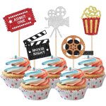 Lot de 40 décorations de gâteau de film double face - pour la nuit - pour appareil photo - projecteur ... Lot de 40 décorations de gâteau de film double face - pour la nuit - pour appareil photo - projecteur ...
