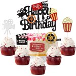 Lot de 40 décorations de gâteau de film double face - pour la nuit - pour appareil photo - projecteur ... Lot de 40 décorations de gâteau de film double face - pour la nuit - pour appareil photo - projecteur ...
