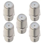 Lot de 5 connecteur f femelle femelle connecteur coaxial fiche f femelle adaptateur d'antenne tv raccord ...