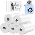Lot de 5 rouleaux de papier d'impression pour appareil photo enfant, papier thermique et recharge pour ...