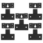 Lot de 5 supports muraux universels noirs pour enceintes 8 x 6, 5 cm, pour maison, magasin, h�pital