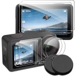 [lot de 6 + 2 films de protection d'ecran pour appareil photo dji osmo action 5 pro + couvercle d'objectif ...