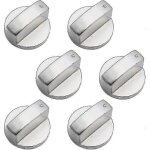 Lot de 6 boutons de commande universels en mtal pour cuisinire a gaz, 6 mm, pour four, plaque de cuisson, ...