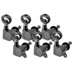 Lot de 6 guitares electriques noires main droite. pommeau de levier de vitesse creux et scell