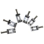 Lot de 6 pontets de chevalet de tr�molo chrom�s de remplacement pour guitare electrique