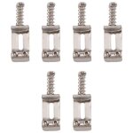 Lot de 6 pontets de chevalet de trémolo chromés de remplacement pour guitare electrique Lot de 6 pontets de chevalet de trémolo chromés de remplacement pour guitare electrique