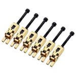 Lot de 6 selles verrouilles double locking system pour chevalet tremolo guitare floyd - rose (dor)