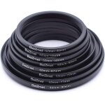 Lot de 8 anneaux de filtre pour appareil photo de 49 mm, compatible avec objectif 52 - 49 / 52 - 55 / ...