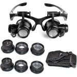Loupe led rglable, grossissement 10x, 15x, 20x et 25x, pour bijoutiers et horlogers