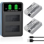 Lp - e8 batterie pour canon lp - e8 (2 pices) et canon eos appareil photo numrique rebel t2i, t3i, ...