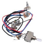 Lp micros guitare electrique harnais de c�blage kit 2t2v 500k pots 3 voies interrupteur avec jack pour ...