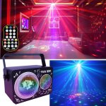 Lumire disco t207 - boule disco contrle par la musique - stroboscope rvb - commande vocale - avec ...