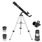 Lunette astronomique omegon 70 / 700 + monture azimutale type b + oculaires super 10 et 20 + barlow