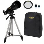 Lunette astronomique t�lescope monoculaire omegon solaris 70 / 400 + sac � dos + chercheur + oculaires ...