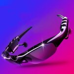 Lunettes de soleil st�r�o sans fil bluetooth, casque d'�coute, conduite, �couteurs avec micro