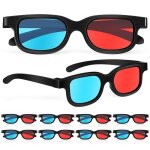 Lunettes de vido 3d, projecteur d'ordinateur, pour ordinateur portable, rouges, 3d, lentilles 3d tridimension ...