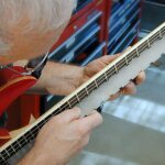 Luthiers a bord droit crant pour la plupart des guitares electriques, manche et manche en acier inoxydable, ...