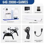 M15 jeu bton mini rtro console de jeu vido 4k tv intgr jeux 20000 sans fil gamepads contrleur de ...