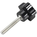 M8 x 50mm filetage remplacement etoile bouton main vis de serrage noir ton argent M8 x 50mm filetage remplacement etoile bouton main vis de serrage noir ton argent