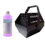 Machine  bulles noir grand dbit ibiza light lbm - 10 pour mariages, soires, dj, avec 1l de liquide ...