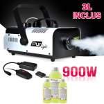 Machine  fume pro dj mega smoke 900w + etrier de fixation + 2 tlcommande + 3l de liquide pur light ...