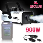 Machine  fume pro dj mega smoke 900w + etrier de fixation + 2 tlcommande + 5l de liquide pur light ...