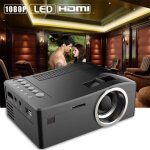 Madkanao mini projecteur 69 1080p hd led home cinma cinma usb tv vga sd hdmi mini projecteur bk