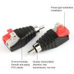 Mle adaptateur connecteur rca prise presse, rca mle vers av ressort presse pour haut - parleur audio, ...