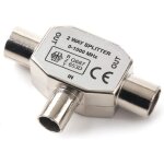 M�le a deux femelle coupleur coaxial d'antenne tv, t / f type connecteur prise a rf coax adaptateur d'antenne ...