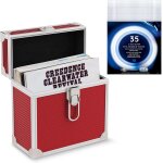 Mallette de rangement en aluminium de 17, 8 cm pour disques vinyles pouvant contenir jusqu'a 35 ep (dans ...