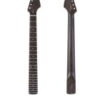 Manche de guitare electrique weng a droite, 22 frettes, incrustation de points, peinture mate, tige ...