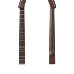Manche de guitare electrique weng a droite, 22 frettes, incrustation de points, peinture mate, tige ...