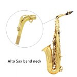 Manche de saxophone alto en laiton avec accessoire d'instrument de graisse de lige en tissu propre
