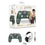 Manette ps4 bluetooth harry potter serpentard verte lumineuse 3. 5 jack + casque spirit of gamer pro ...