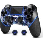 Manette sans fil pour ps4, manette de jeu pour ps4 avec double vibration, pav tactile, prise casque ...