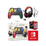 Manette switch - nintendo - harry potter 4 maisons - bluetooth - casque pro - rouge