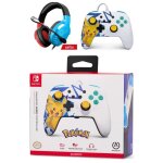 Manette switch filaire nintendo pikachu high voltage officielle + casque gamer pro h3 rouge bleu spirit ...