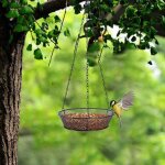Mangeoire en maille pour oiseaux sauvages, plateau d'extrieur suspendu en fer, chane d'alimentation ...