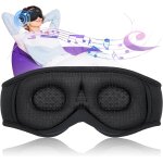 Masque de sommeil 3d avec casque bluetooth - pour dormir sur le ct - casque de sommeil pour les voyages, ...