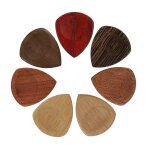 M�diators en bois pour guitare acoustique, electrique ou basse