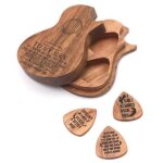 Mdiators de guitare en bois etui plectrum bote de pics de guitare en bois pour le stockage des mdiators ...