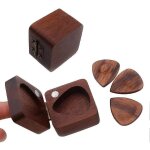 Mdiators plectre en bois bote de rangement titulaire conteneur vitrine cadeau